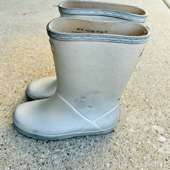 Hunter Original Kids Classic Silver Unisex Rain Boot Toddler US 13 - Picture 4 of 5